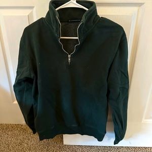 Brandy Melville OS Green Quarter Zip Sweatshirt